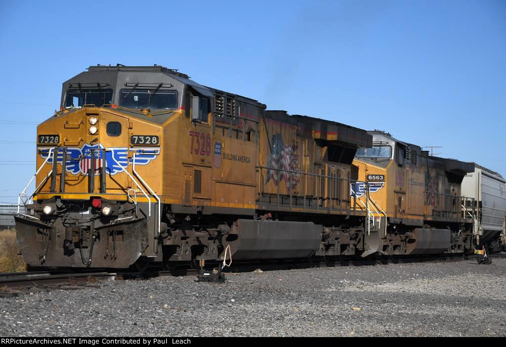 Grain train eases west
